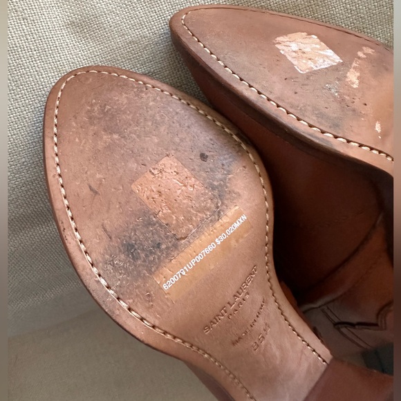 Saint Laurent Kate 90 Tuscan Leather Western Boots - Picture 8 of 12